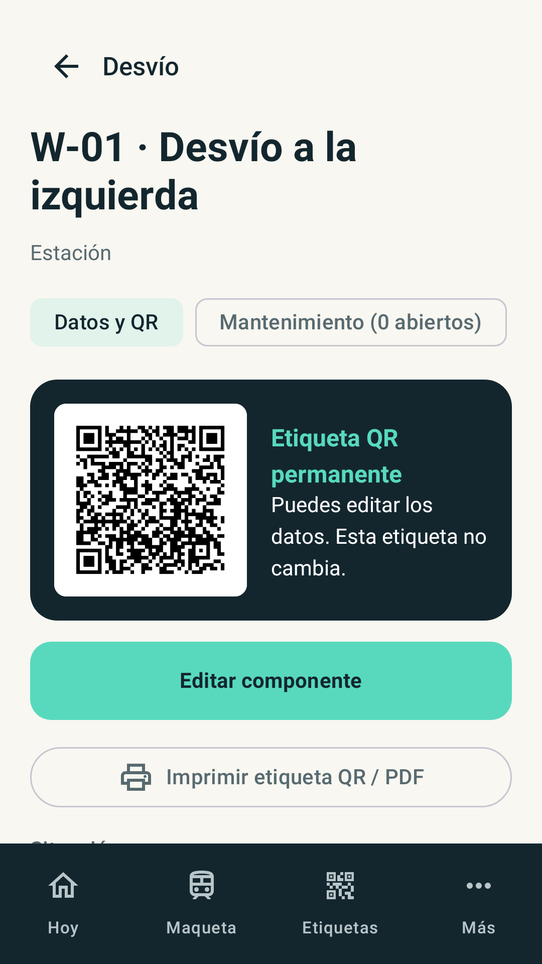 Etiqueta QR permanente