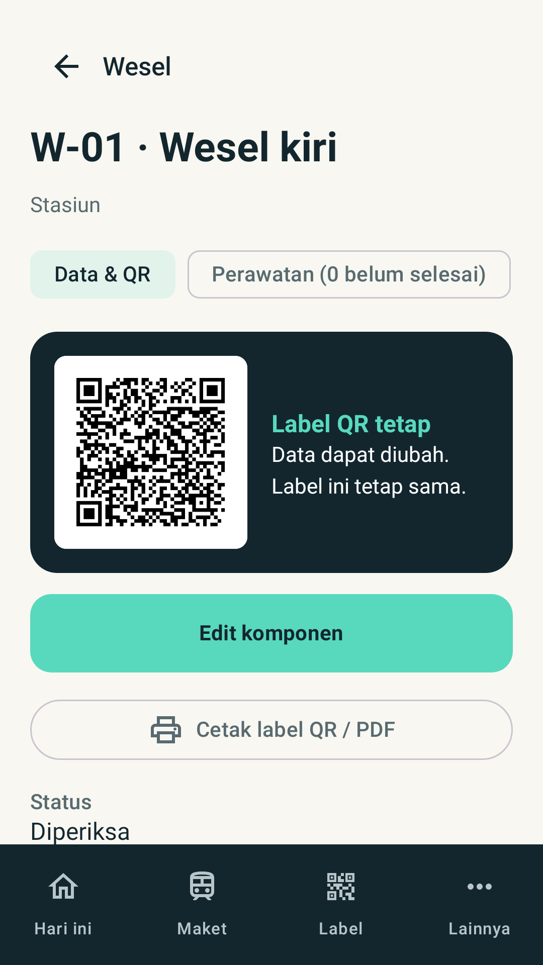 Label QR tetap