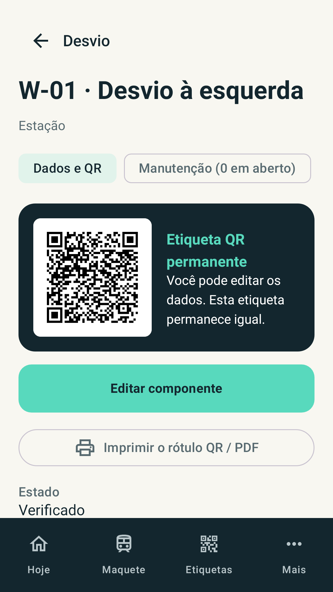 Etiqueta QR permanente