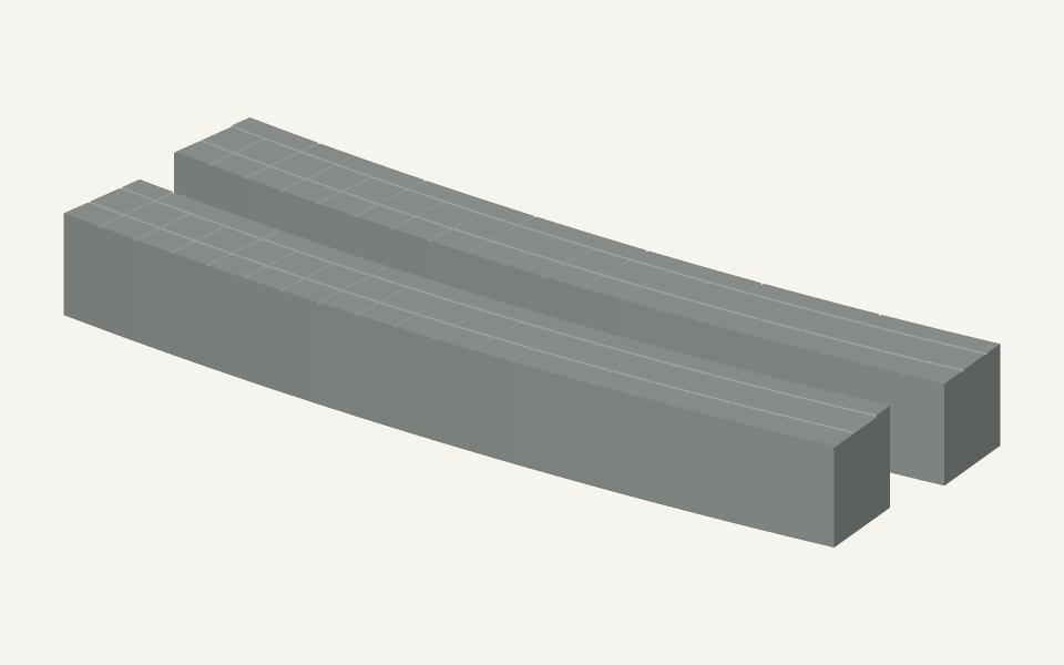 Bahnsteigkantenmodule · R450 mm